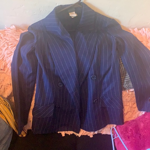 Blue with white striped blazer - Picture 1 of 3